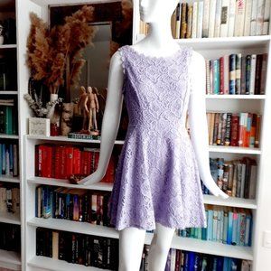 City Studio Lilac Lace A-Shape Mini Dress